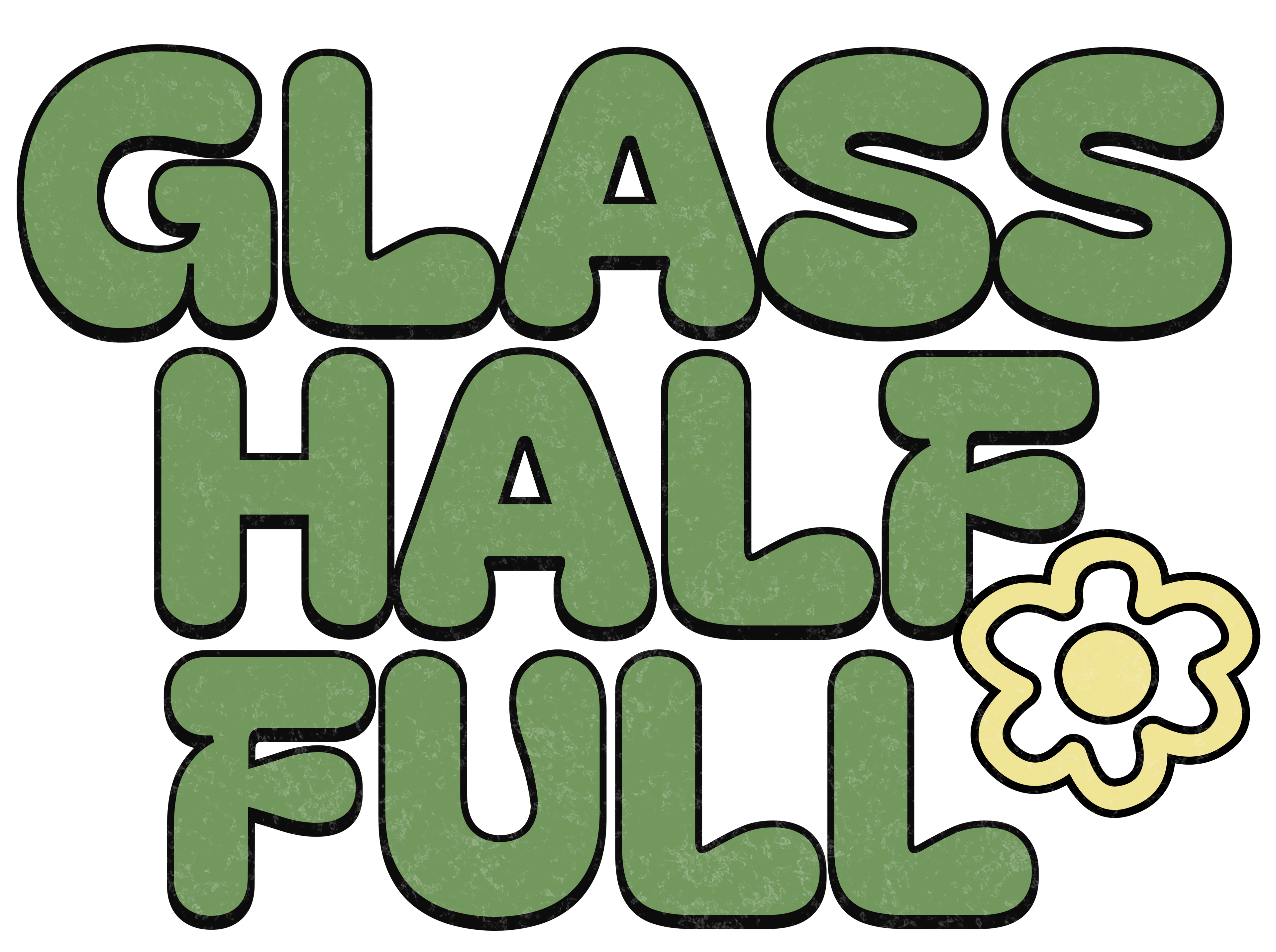 GLASS HALF FULL Unisex Cropped T Shirt