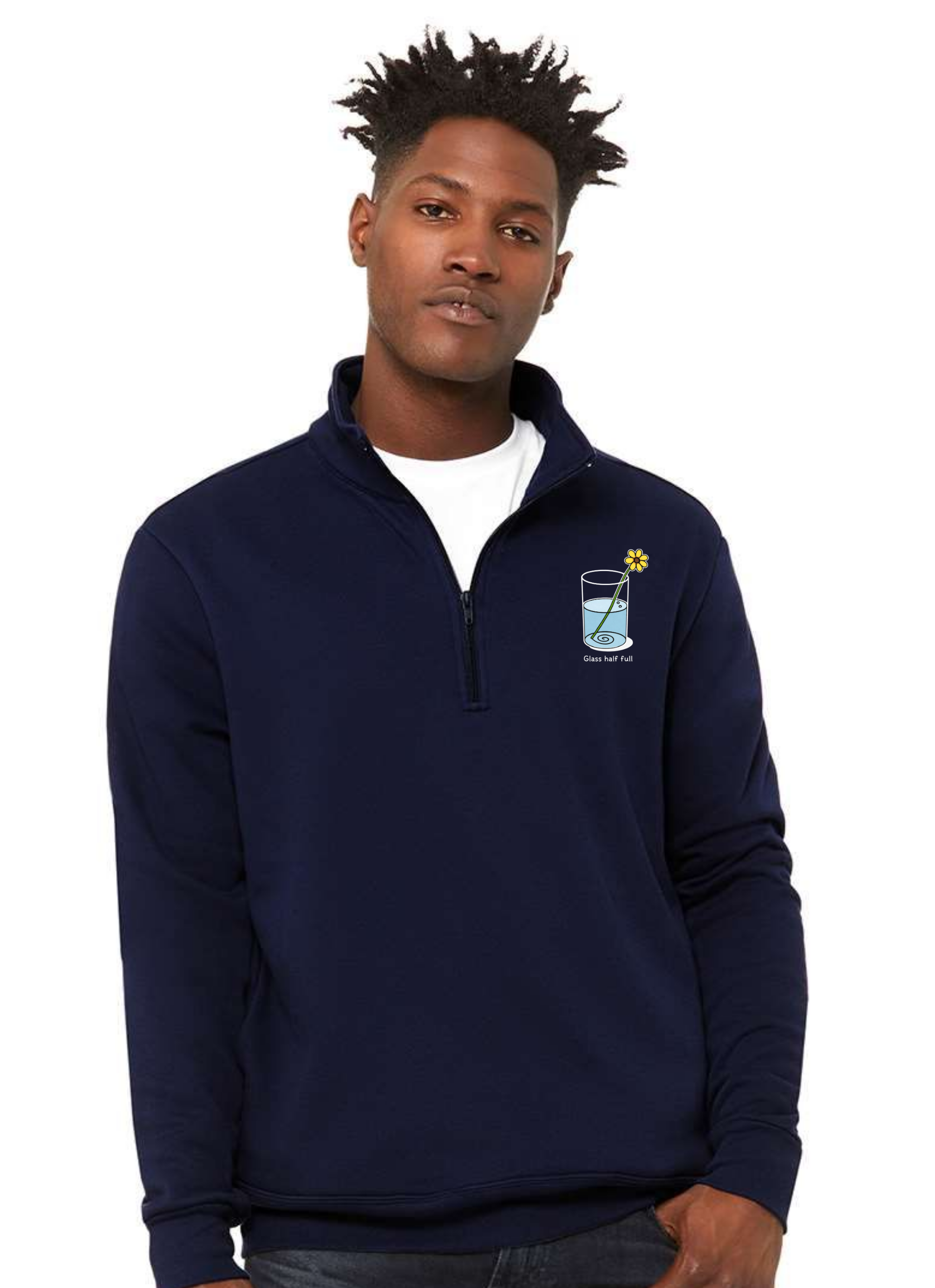 OG LOGO GLASS HALF FULL Unisex Quarter Zip