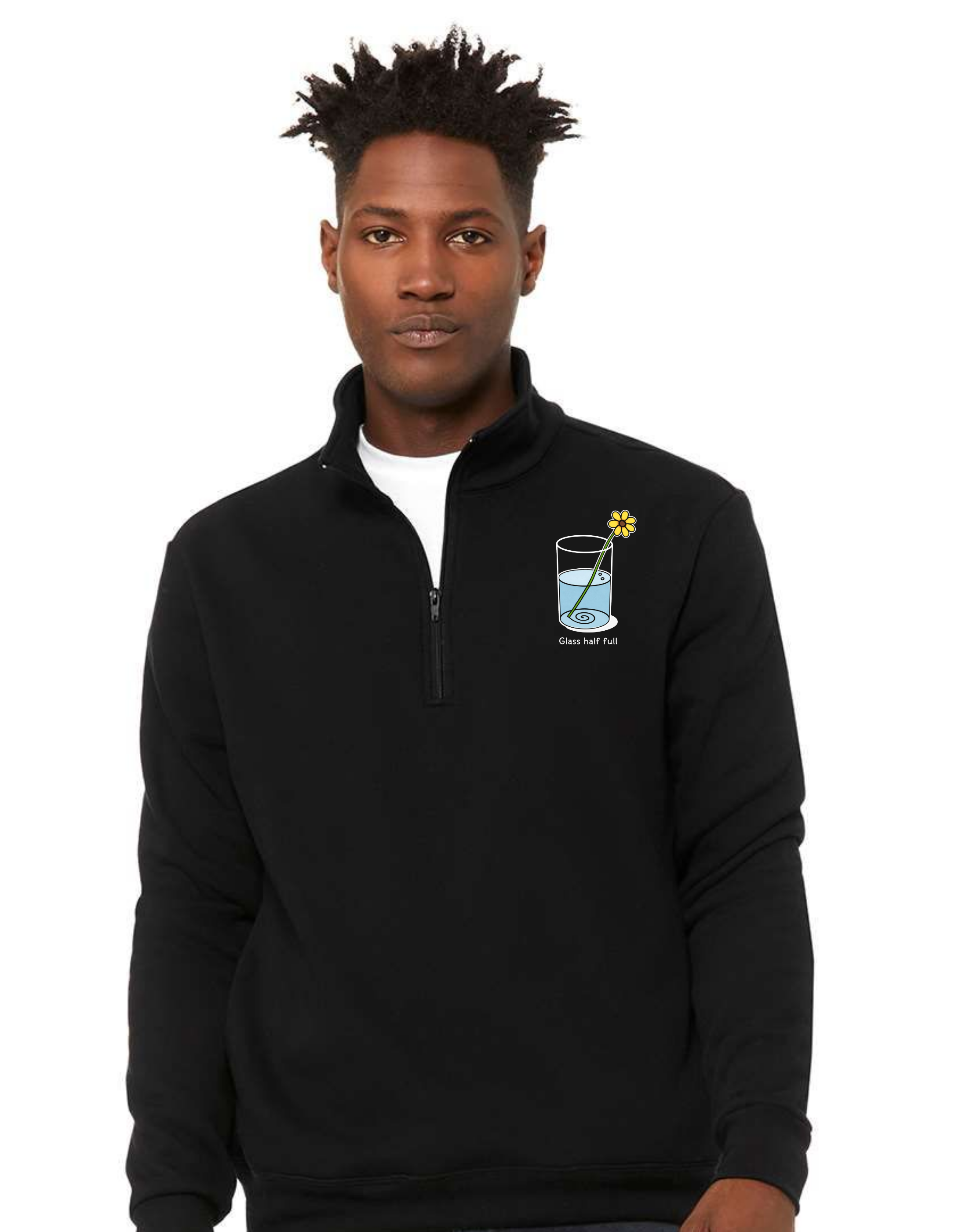 OG LOGO GLASS HALF FULL Unisex Quarter Zip