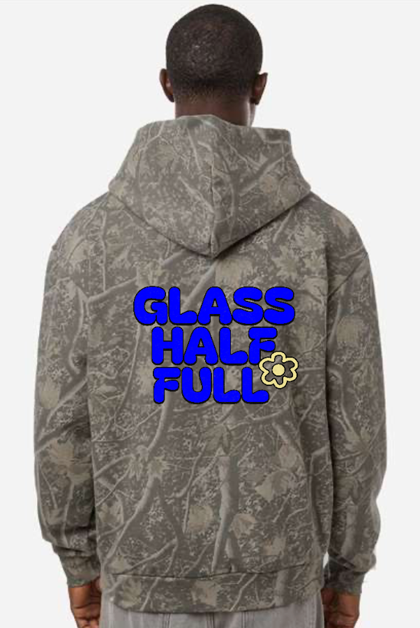 GLASS HALF FULL Unisex Camo Hoodie