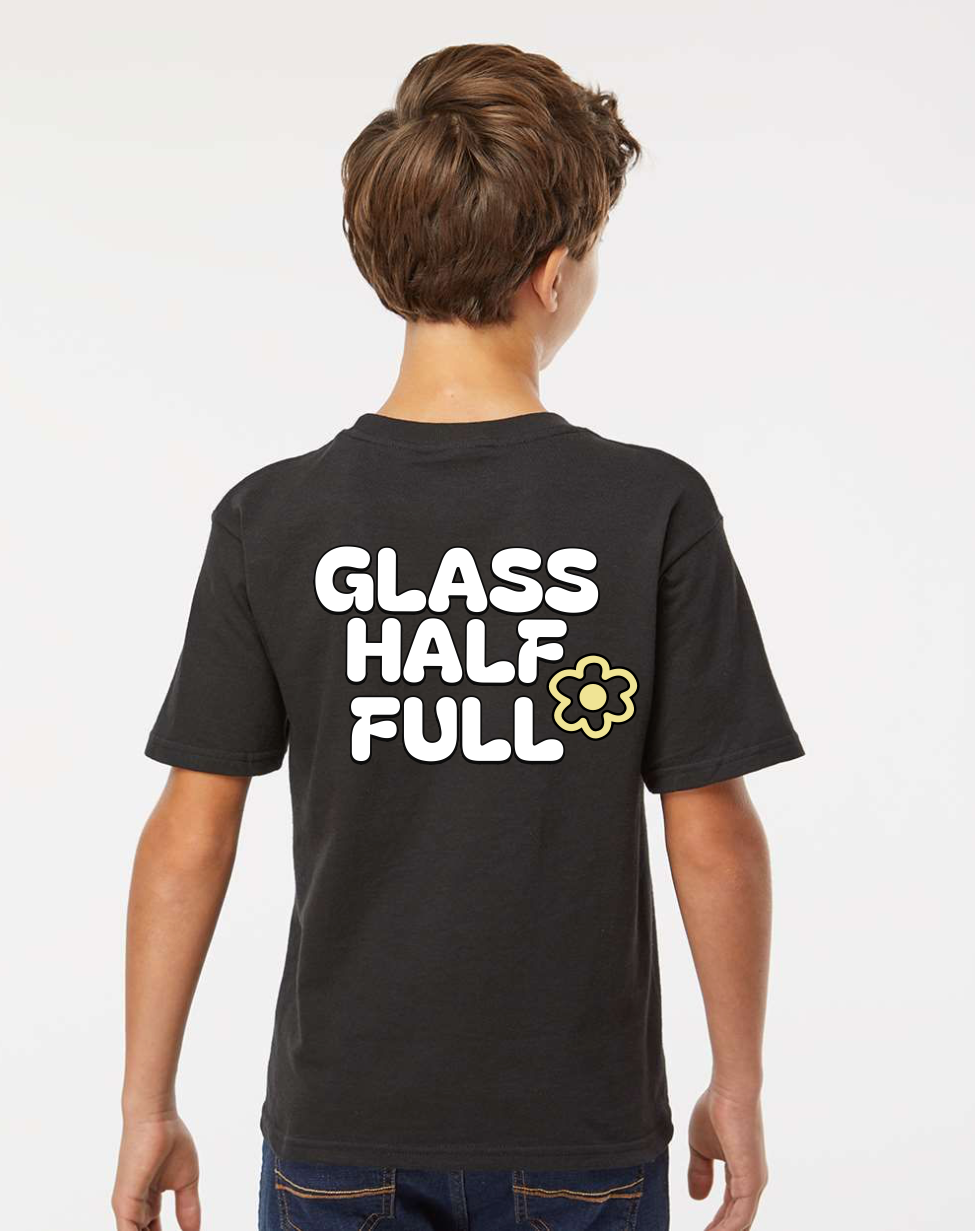 OG LOGO GLASS HALF FULL Unisex Youth T Shirt