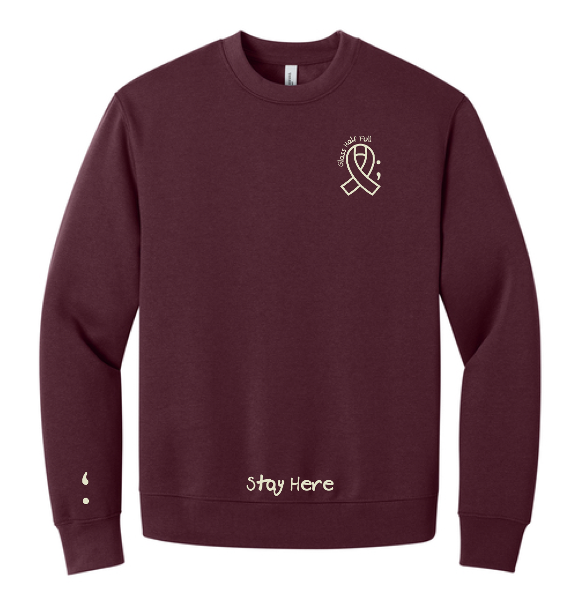 STAY HERE Heavyweight Unisex Crewneck